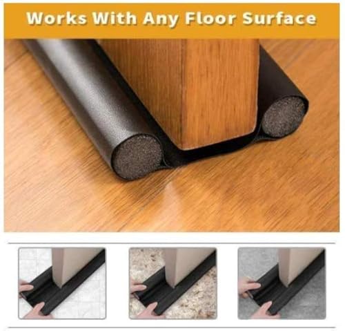 Claiez 39Inch Door Bottom Gap Filler Strip, Stop Outside Dust, Hot Air, Insects, Water, Use in Wooden, Steel, Fiber, Plastic Doors 20mm Thickness Brown Pack of 3 - Image 6