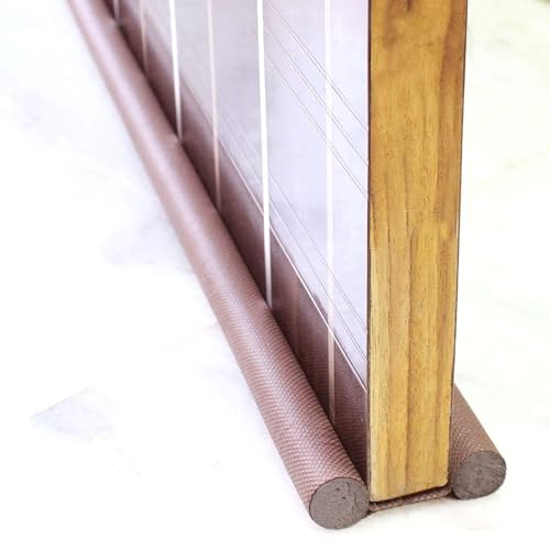 Claiez 39Inch Door Bottom Gap Filler Strip, Stop Outside Dust, Hot Air, Insects, Water, Use in Wooden, Steel, Fiber, Plastic Doors 20mm Thickness Brown Pack of 3 - Image 4