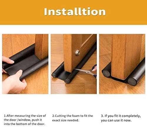 Claiez 39Inch Door Bottom Gap Filler Strip, Stop Outside Dust, Hot Air, Insects, Water, Use in Wooden, Steel, Fiber, Plastic Doors 20mm Thickness Brown Pack of 3 - Image 7