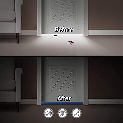 Claiez 39Inch Door Bottom Gap Filler Strip, Stop Outside Dust, Hot Air, Insects, Water, Use in Wooden, Steel, Fiber, Plastic Doors 20mm Thickness Brown Pack of 3 - Image 2