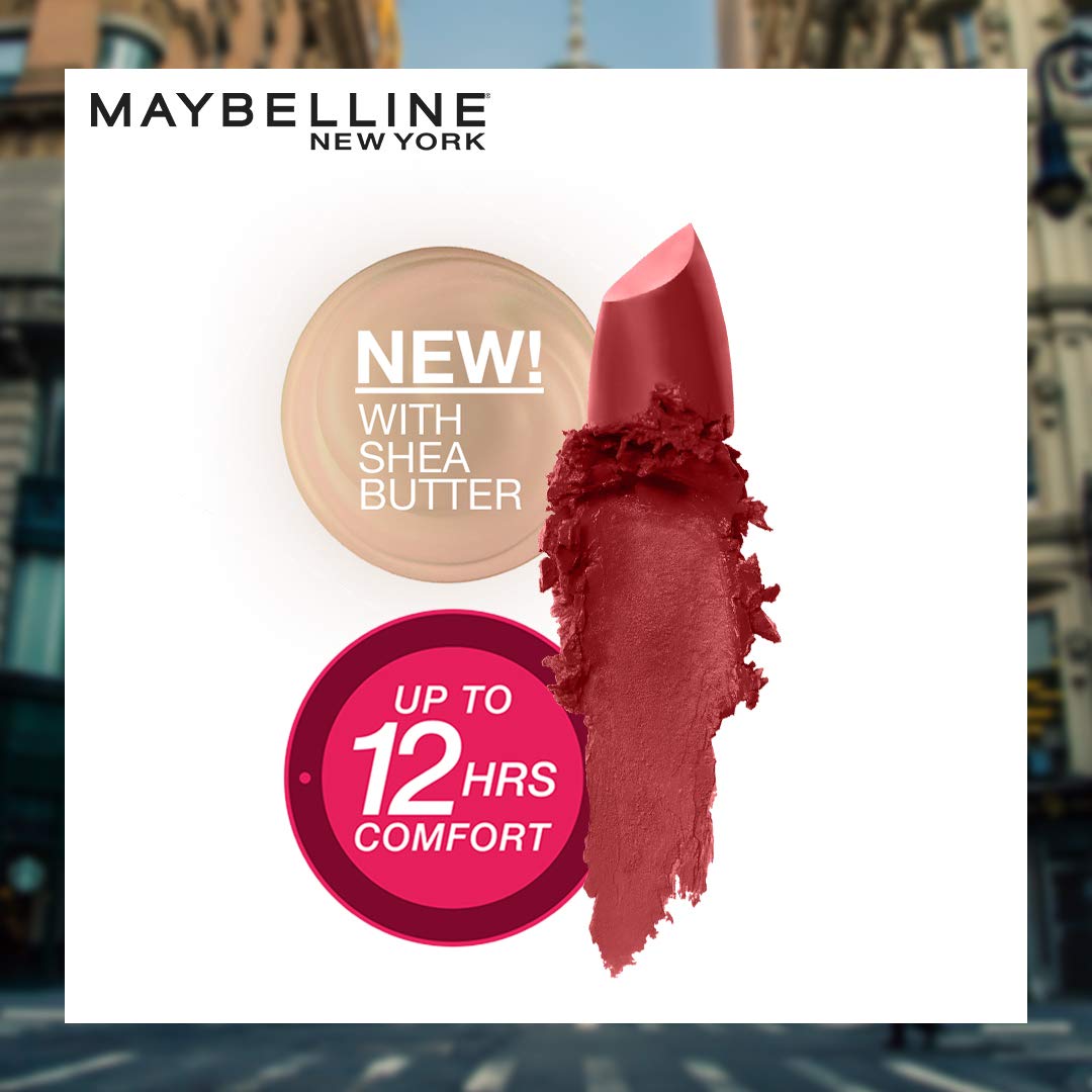 Maybelline New York Matte Lipstick, Intense Colour, Moisturised Lips, Color Sensational Creamy Matte, 807 Dried Rose, 3.9g - Image 6